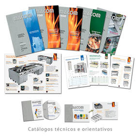 catálogos e folhetos impressos e digitais